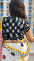 Black Polka Peter Pan Collar Blouse