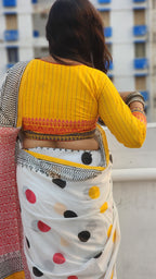 Yellow Kantha Cotton Blouse