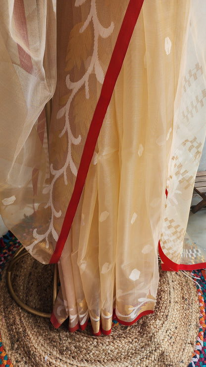 Chandan Muslin Saree