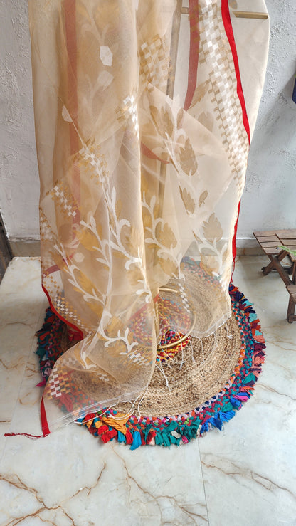 Chandan Muslin Saree