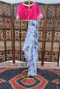 Frost Petal Batik Mulmul Saree