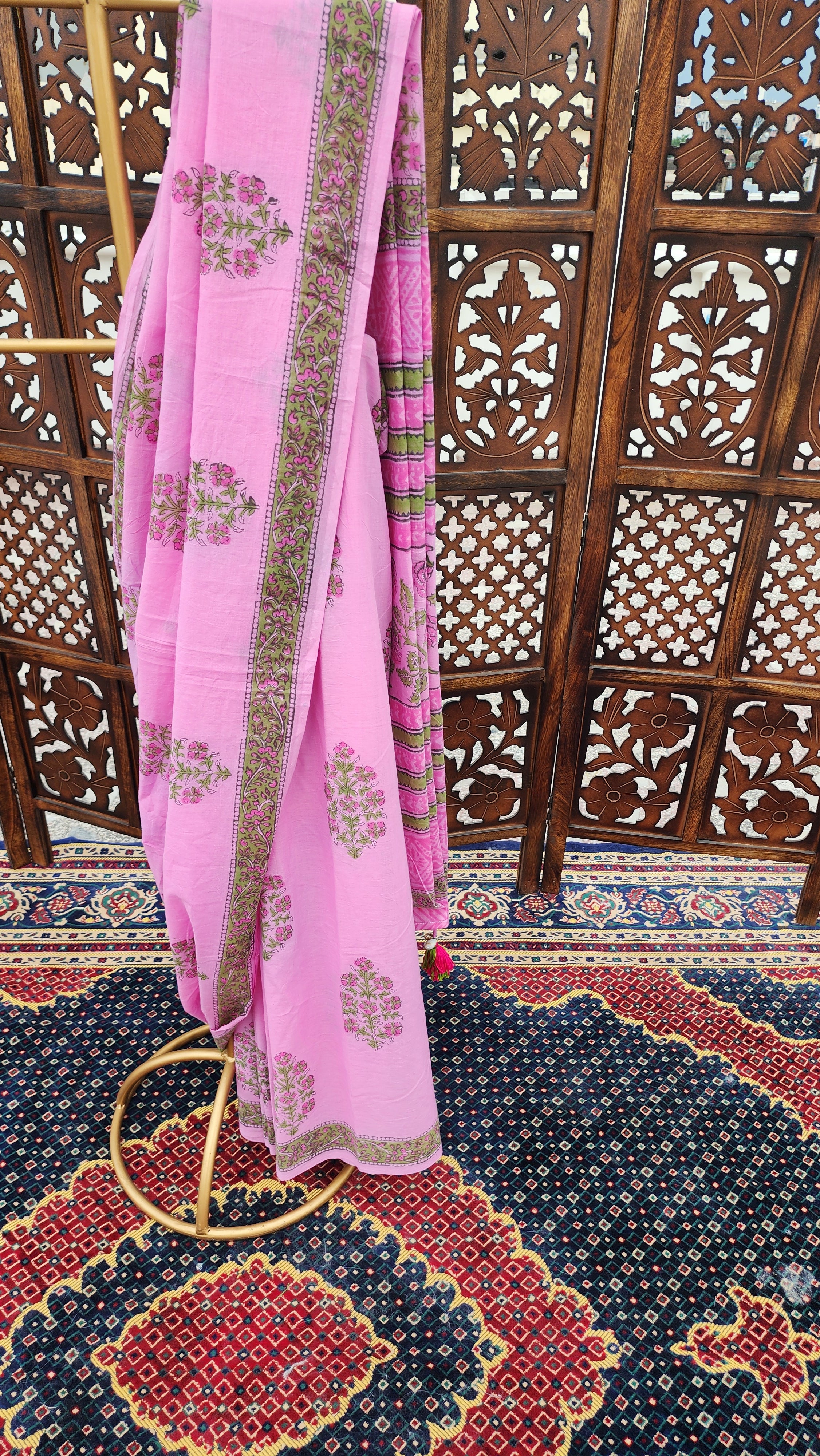Raang Paati Mulmul Saree