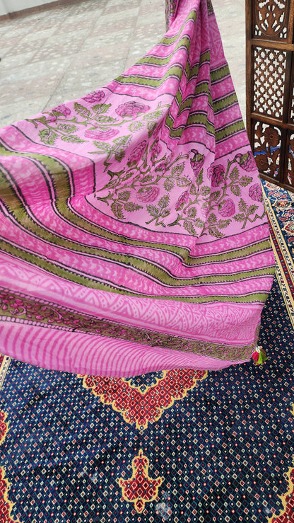 Raang Paati Mulmul Saree