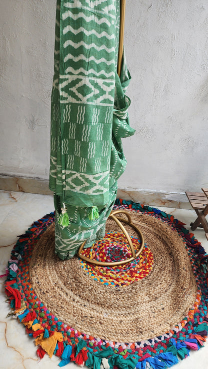 Morning Mint Mulmul Saree