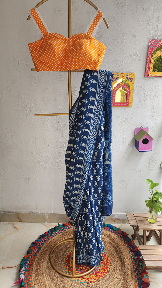 Skyroot Tale  Mulmul Saree