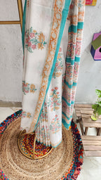 Whisper Field Mulmul Saree