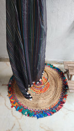 Safa Black Mulmul Saree