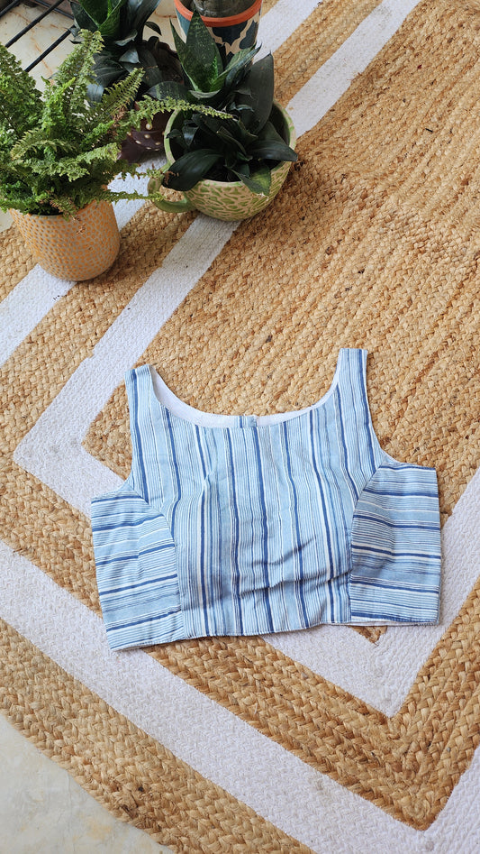 Striped Sleevless Blouse