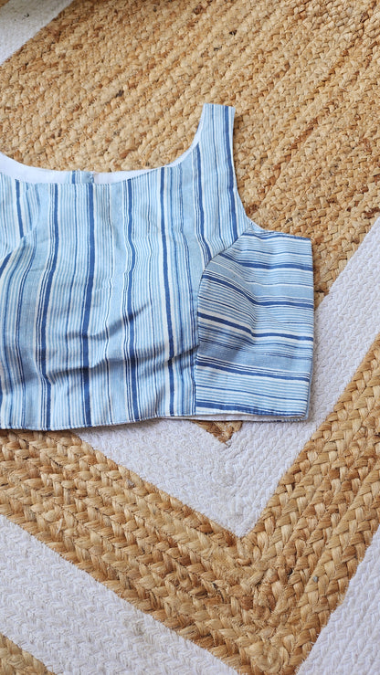 Striped Sleevless Blouse