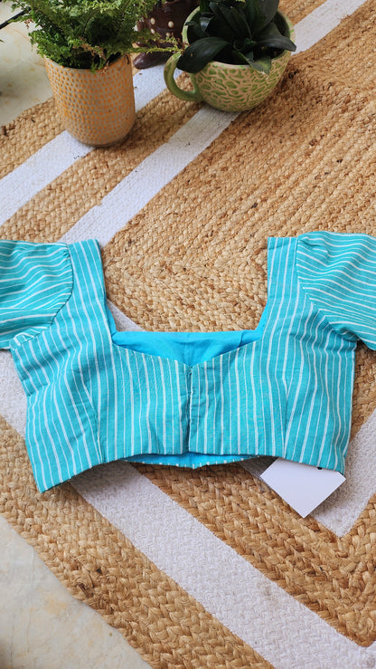 Blue Checkered Blouse
