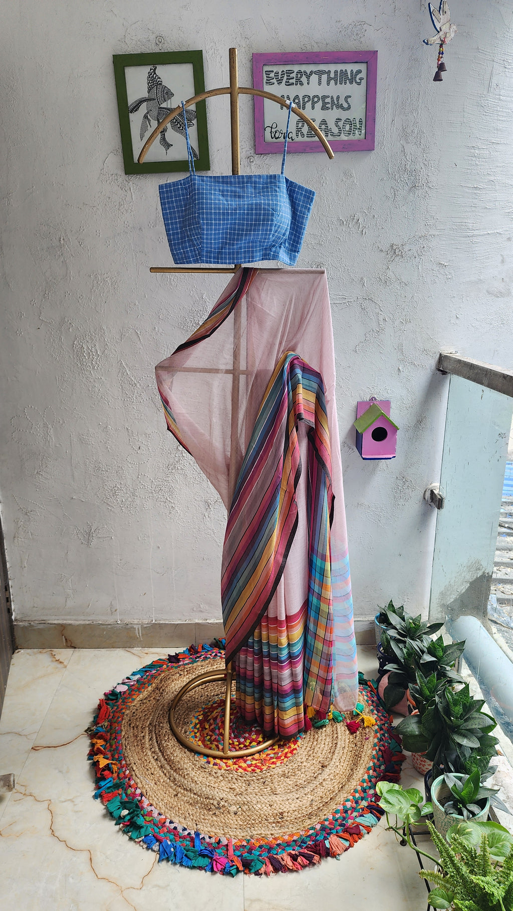 Blush Tale Mulmul Saree