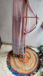 Blush Tale Mulmul Saree