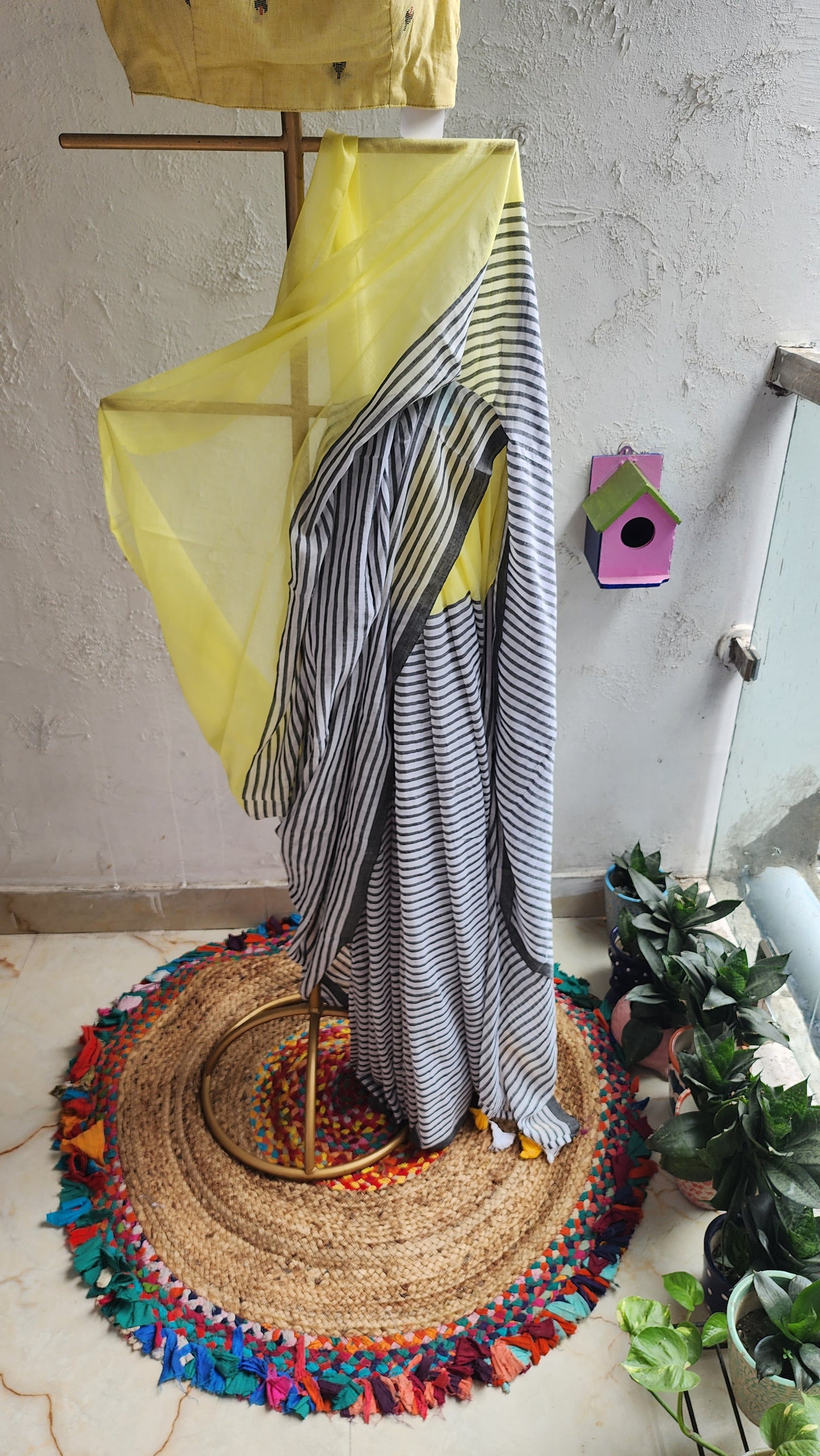 Butter Ink Mulmul Saree