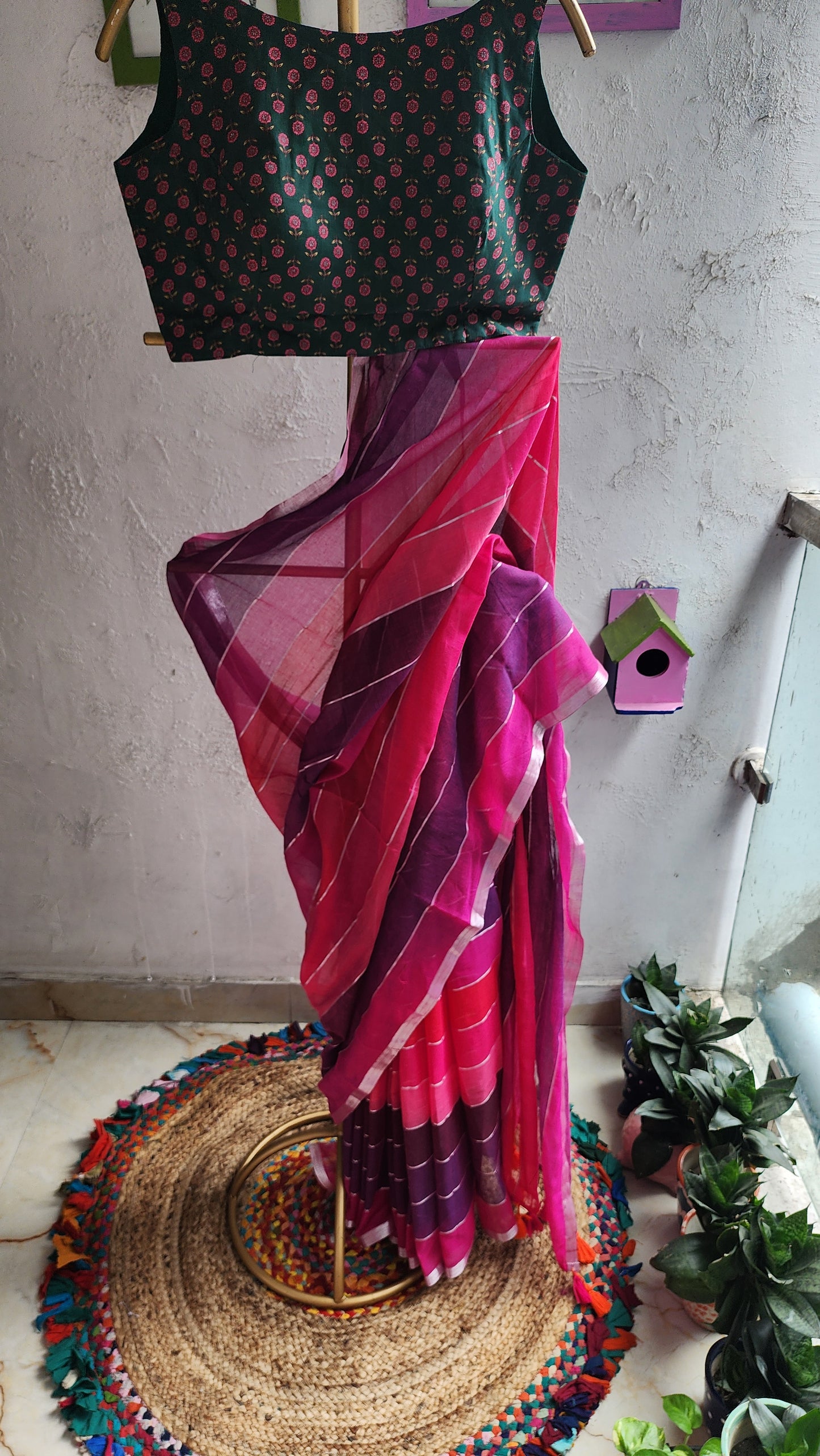 Rustic Wrap Mulmul Saree