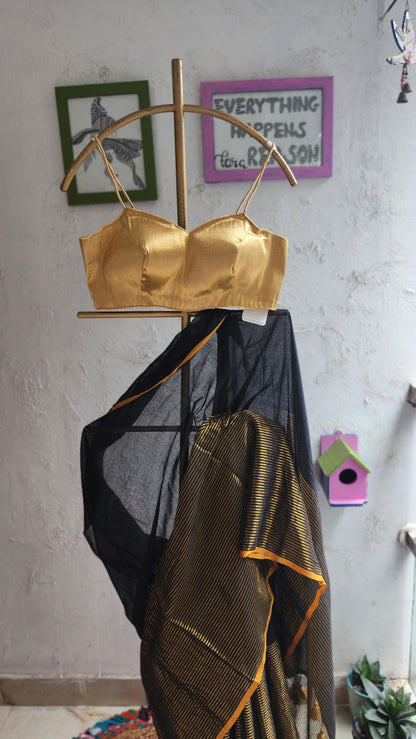 Gilded Veil Mulmul Saree