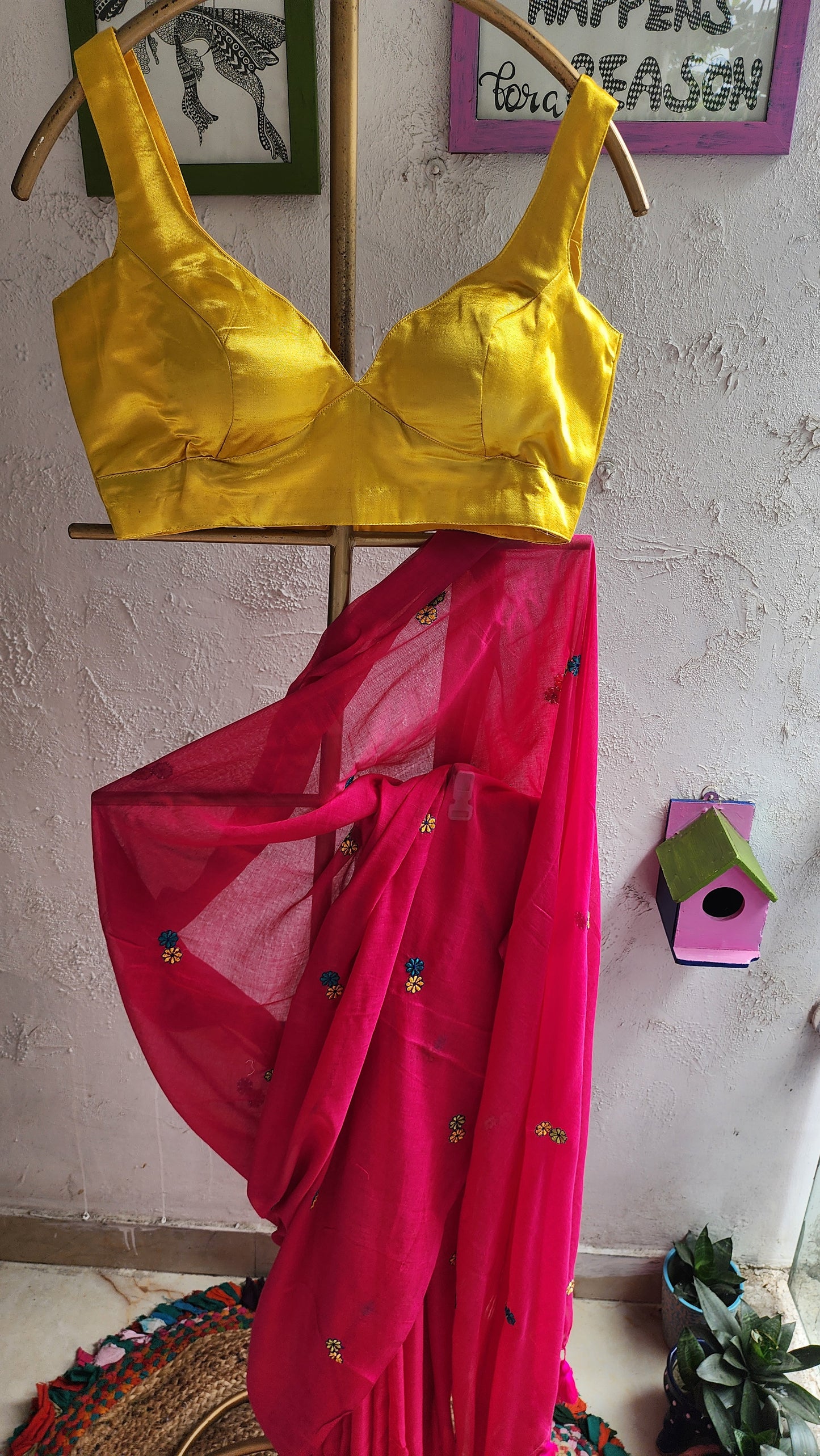 Phoolwari Mulmul Saree