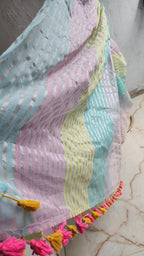 Rainbow Roshni Mulmul Saree