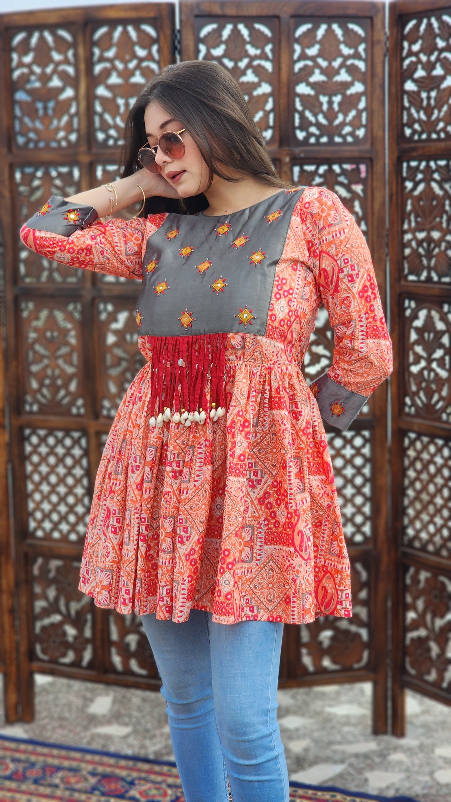 Noor Jaal Flared Top