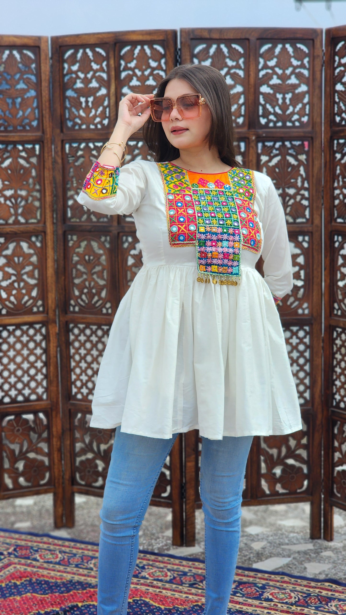 Phoolwari Flared Top