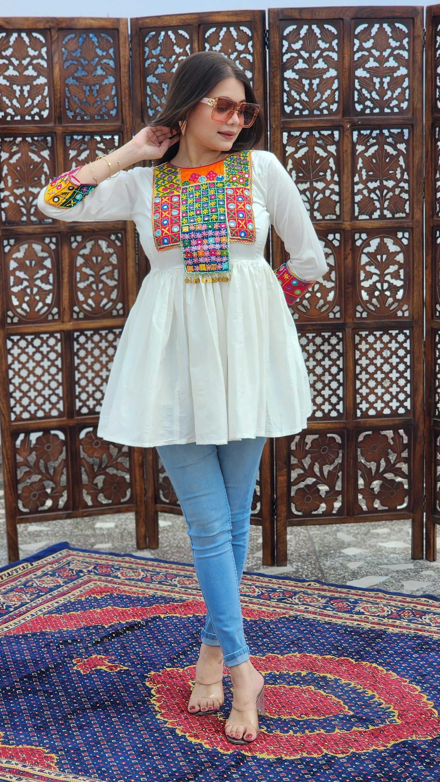 Phoolwari Flared Top