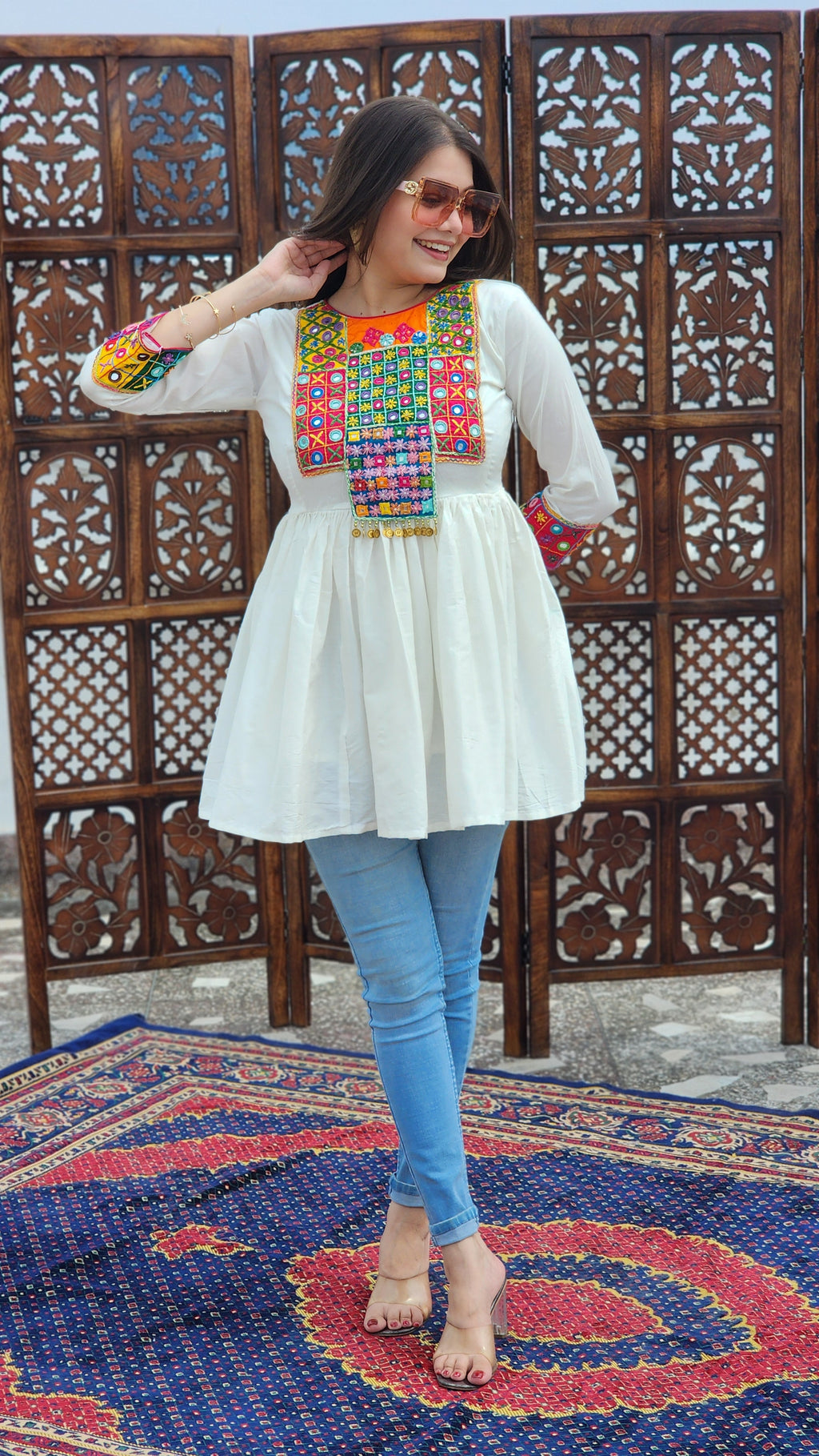 Phoolwari Flared Top