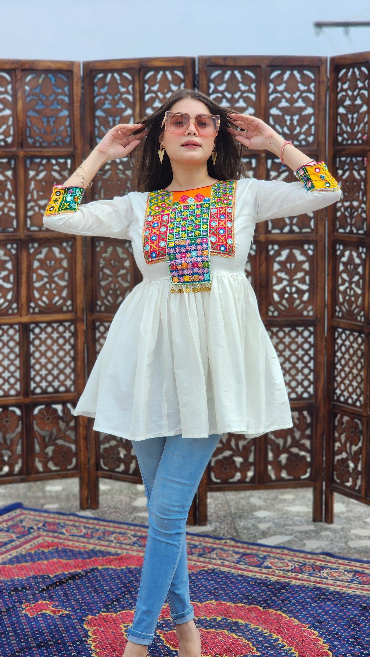 Phoolwari Flared Top