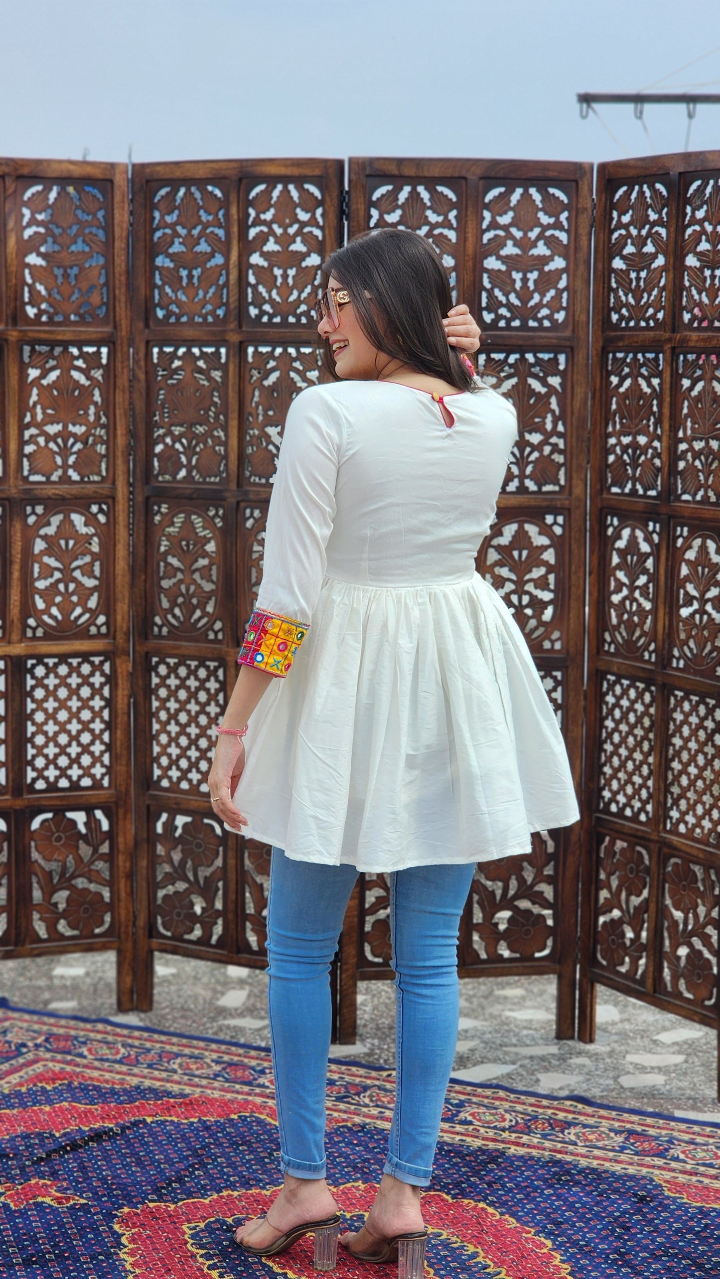 Phoolwari Flared Top