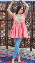 Kesar Gul Flared Top