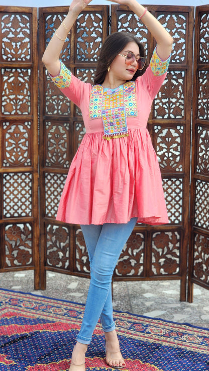 Kesar Gul Flared Top