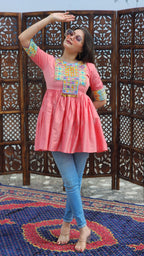 Kesar Gul Flared Top