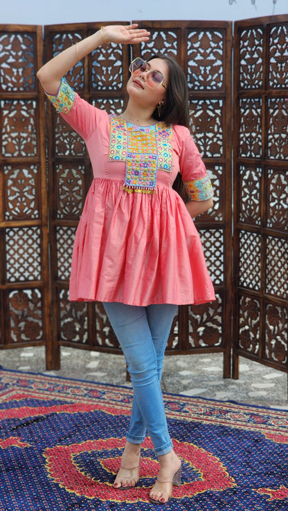Kesar Gul Flared Top