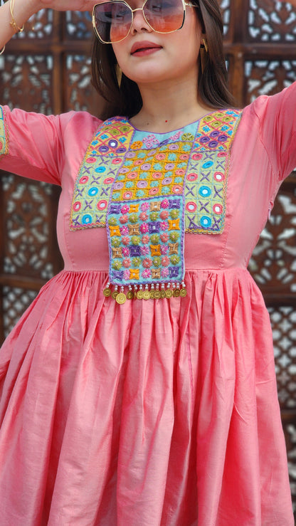 Kesar Gul Flared Top