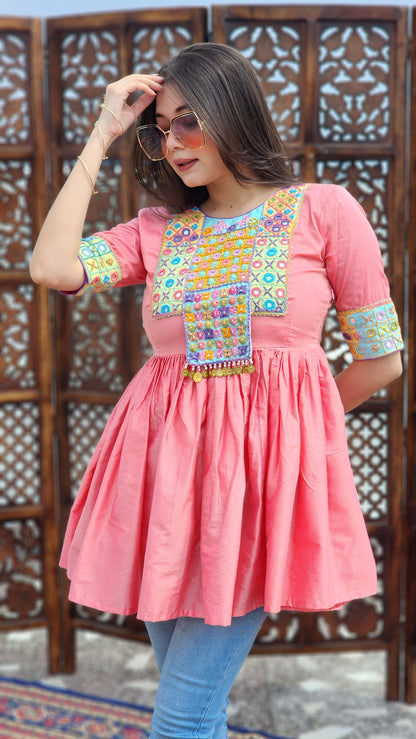 Kesar Gul Flared Top