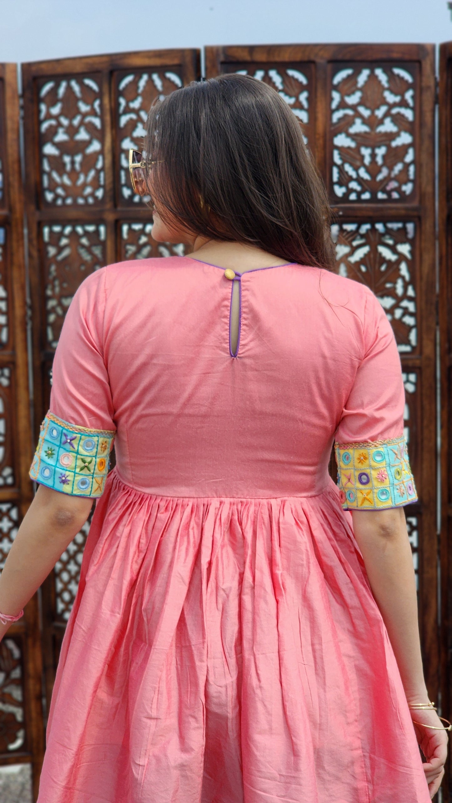 Kesar Gul Flared Top
