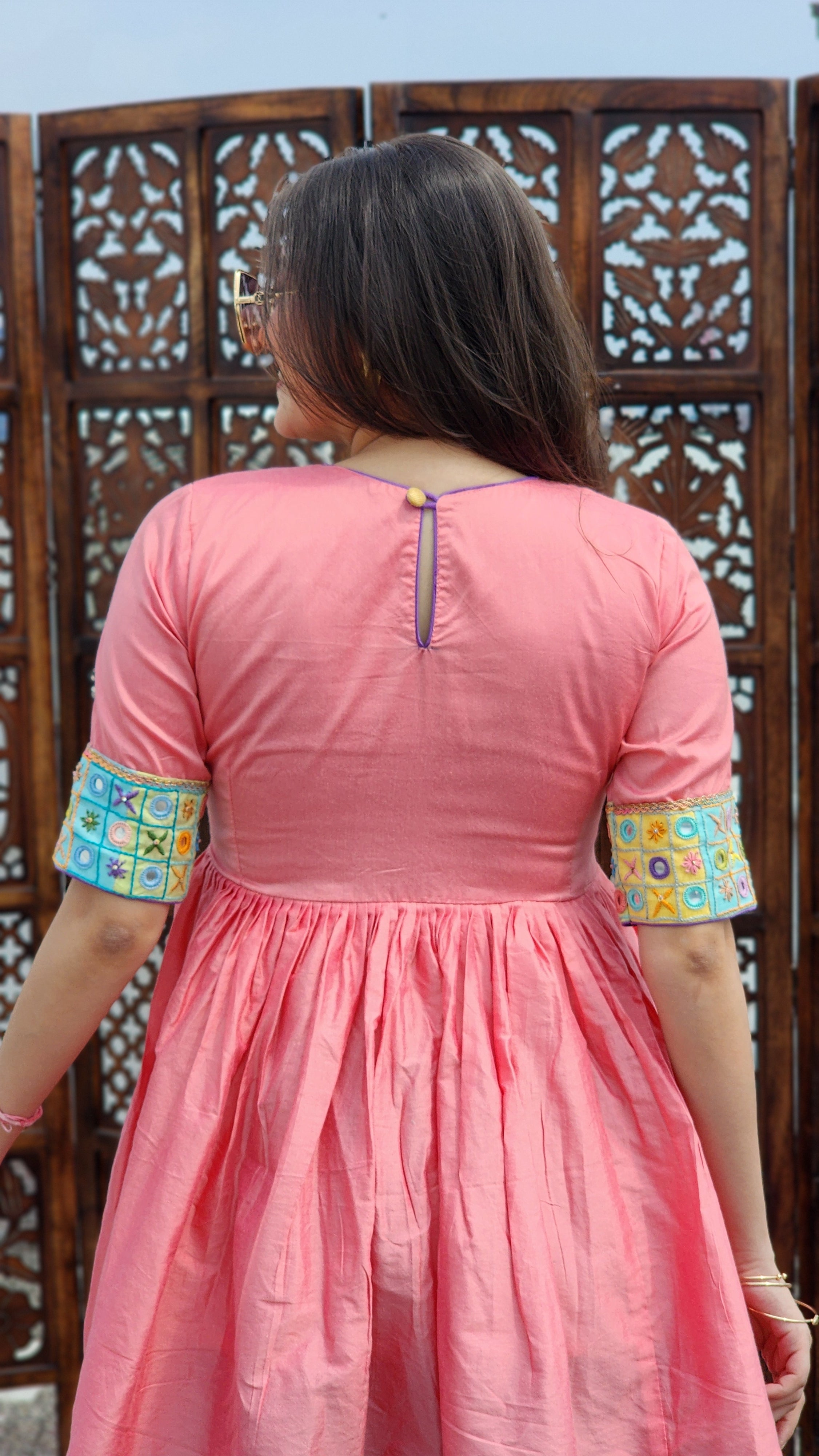 Kesar Gul Flared Top