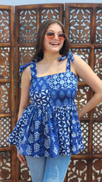Indigo Patch Flared Top
