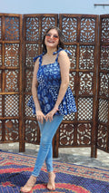 Indigo Patch Flared Top