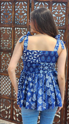 Indigo Patch Flared Top