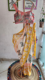 Mariyam Chanderi Cotton Silk Saree