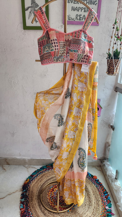 Mariyam Chanderi Cotton Silk Saree