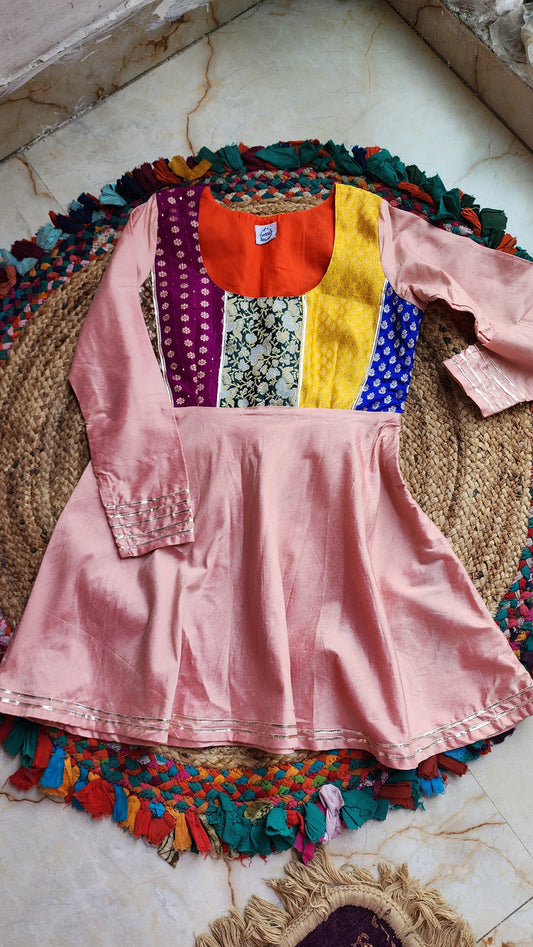Brocade Patchwork Flared Top