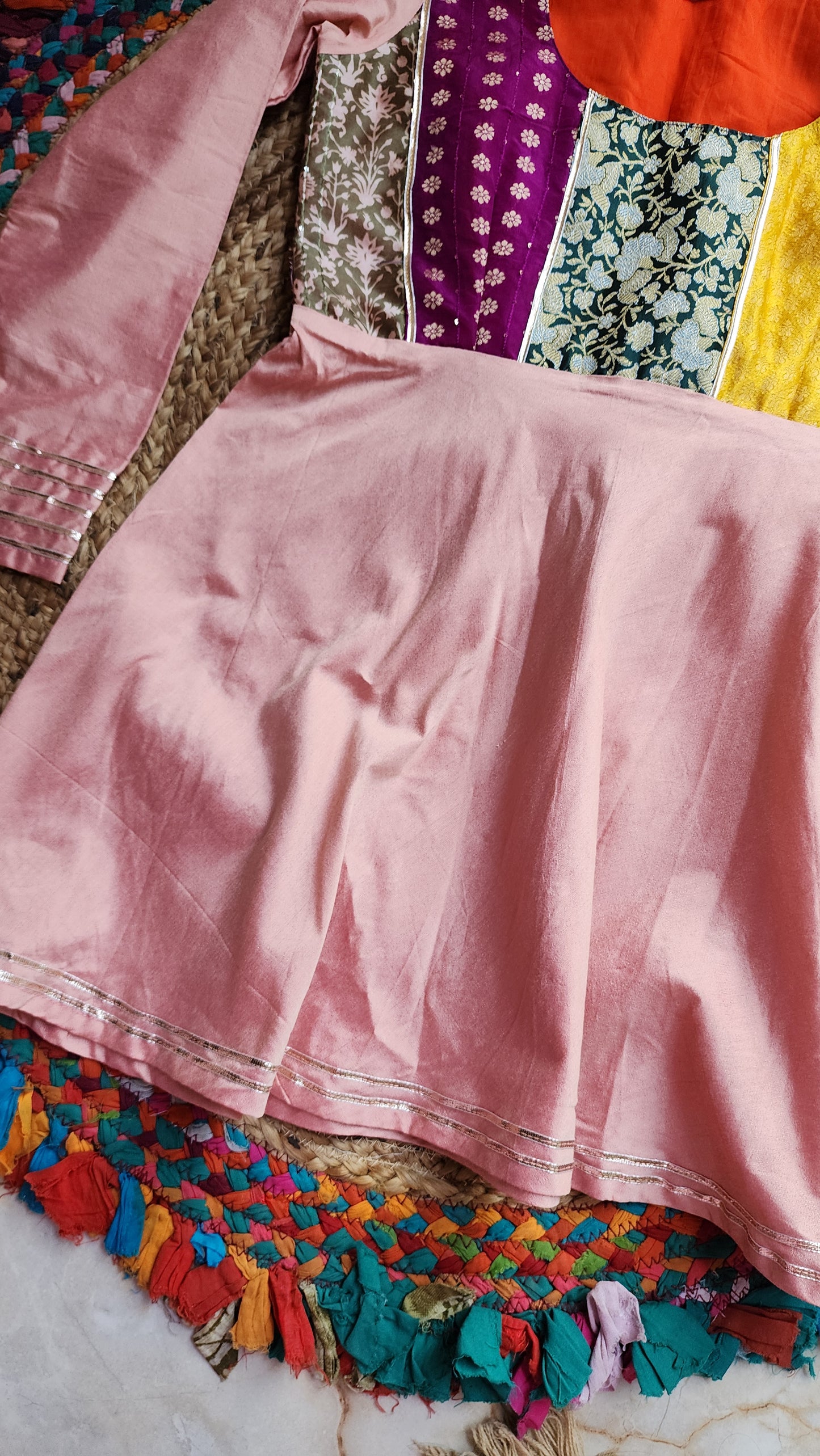 Brocade Patchwork Flared Top