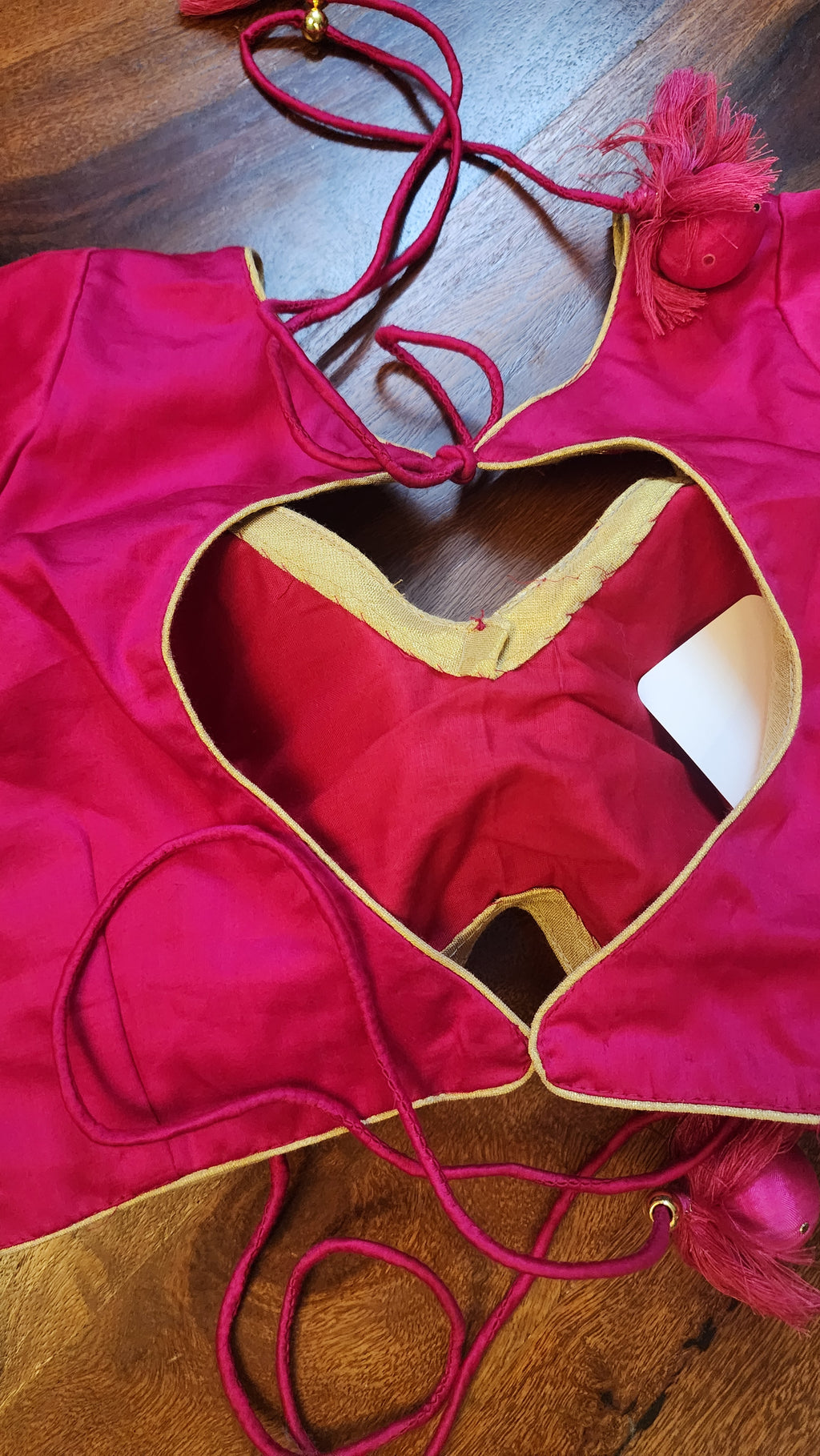 Hot Pink Cotton Silk Blouse