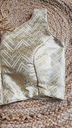 Gold Zigzag Brocade Blouse