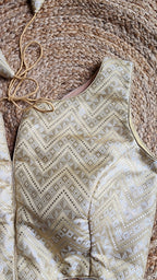 Gold Zigzag Brocade Blouse
