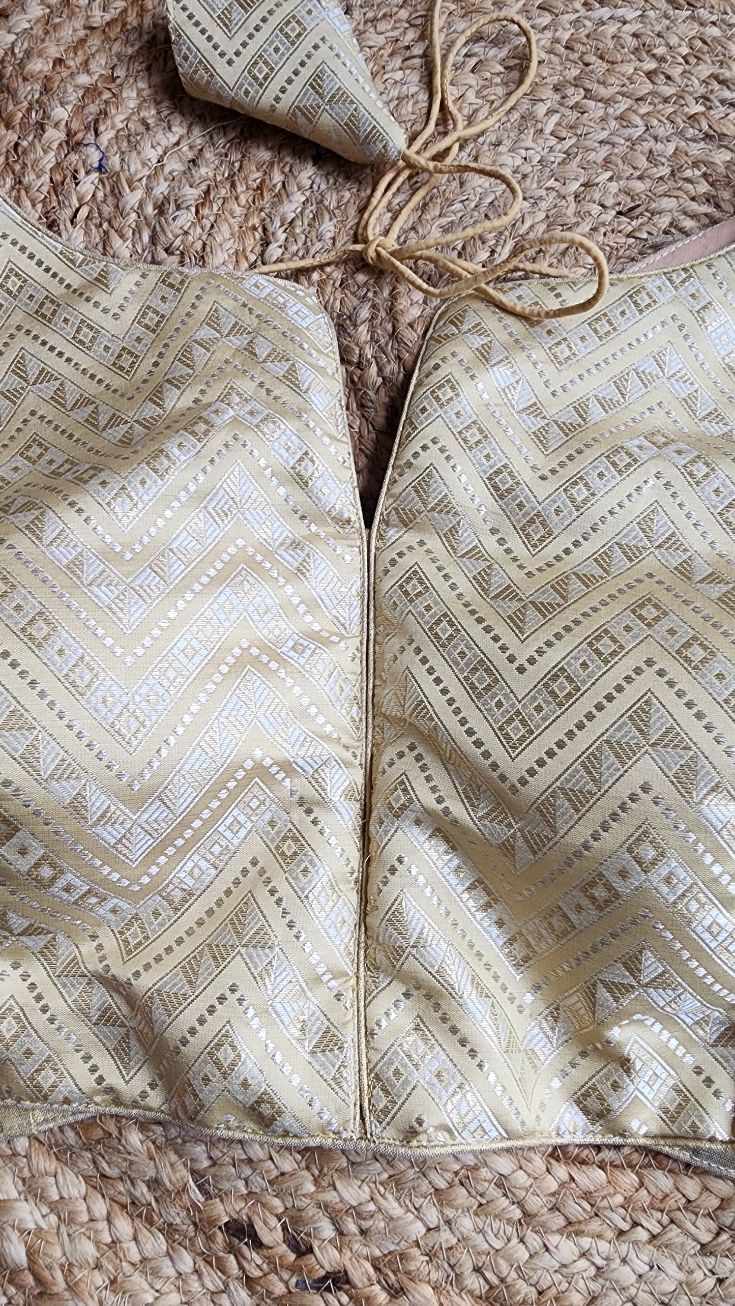 Gold Zigzag Brocade Blouse