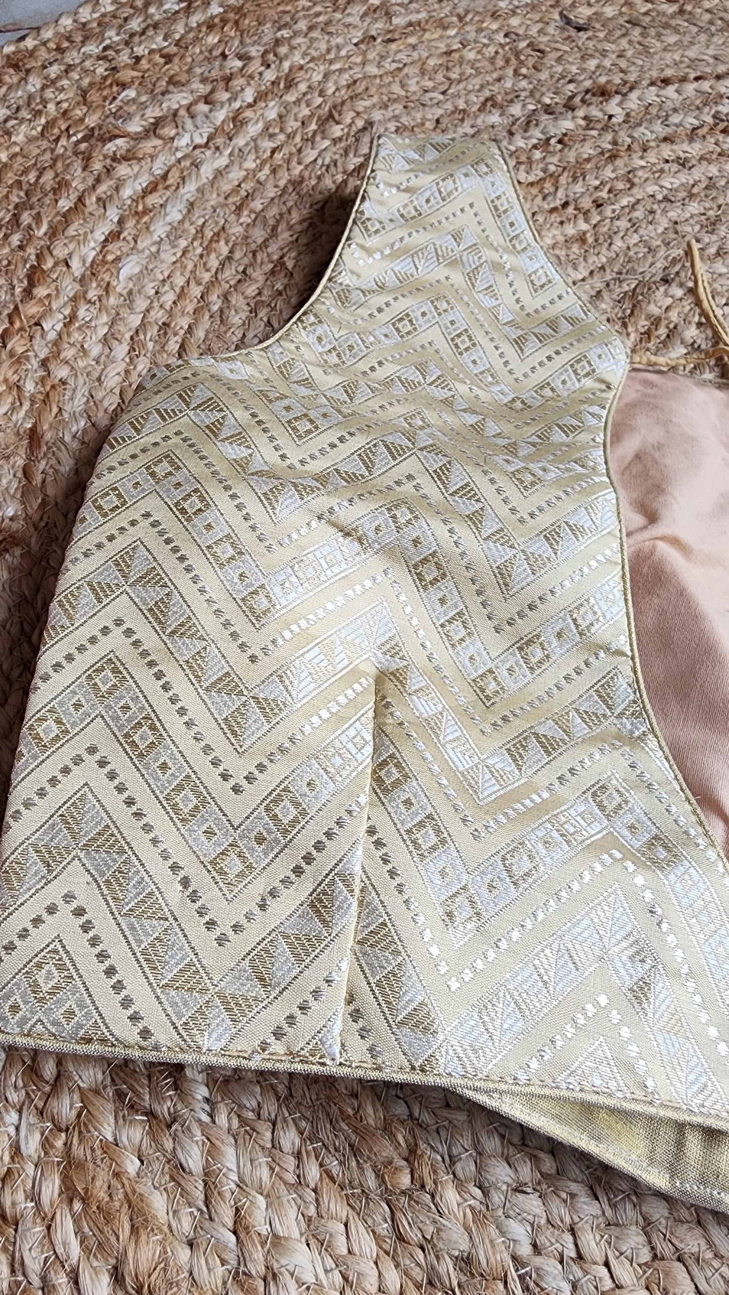 Gold Zigzag Brocade Blouse