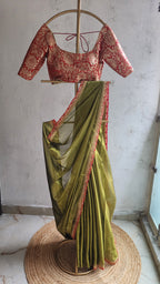 Panna Raga Saree