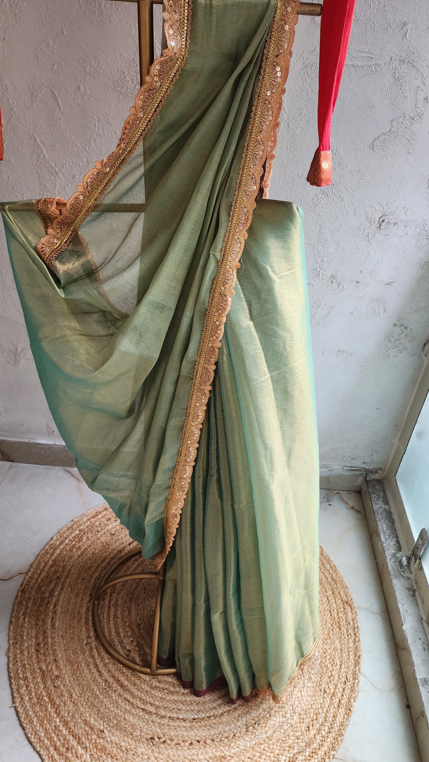 Seema Tissue Raga Gold Saree