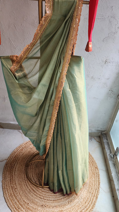 Seema Tissue Raga Gold Saree